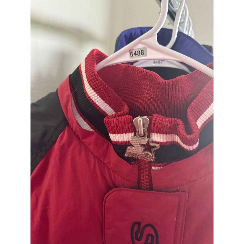 Vintage 90s San Francisco 49ers Jacket Men's Large Red Starter Embroidered 5488 - Picture 14 of 14